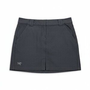 Arc'teryx Women's Reia Skirt Size 14 Gray Cotton Wool Blend Trim Fit